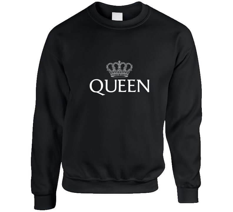 Crown Queen Navy Sweatshirt Crewneck Sweatshirt