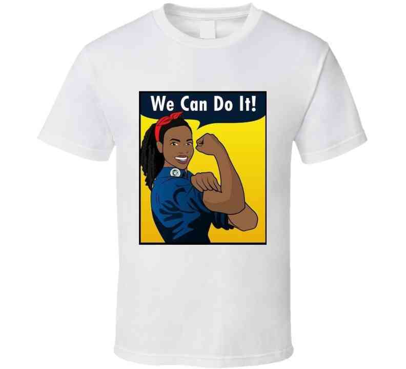 We Can Do It Brown  T Shirt