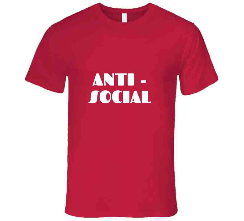 Anti - Social ( Red ) Hoodie