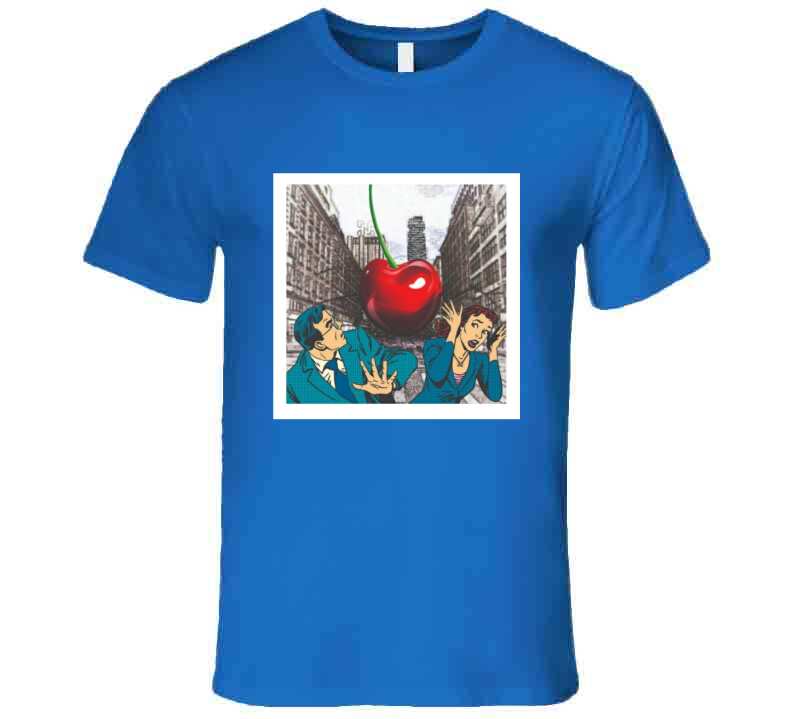 Cherry Attack ( Blue) Ladies T Shirt