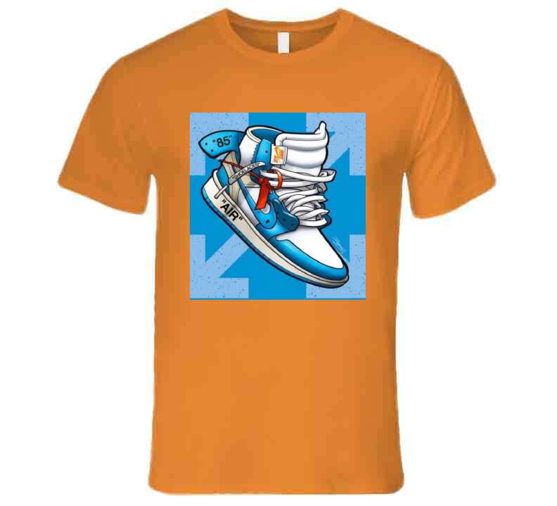 Orange N Blue J's T Shirt