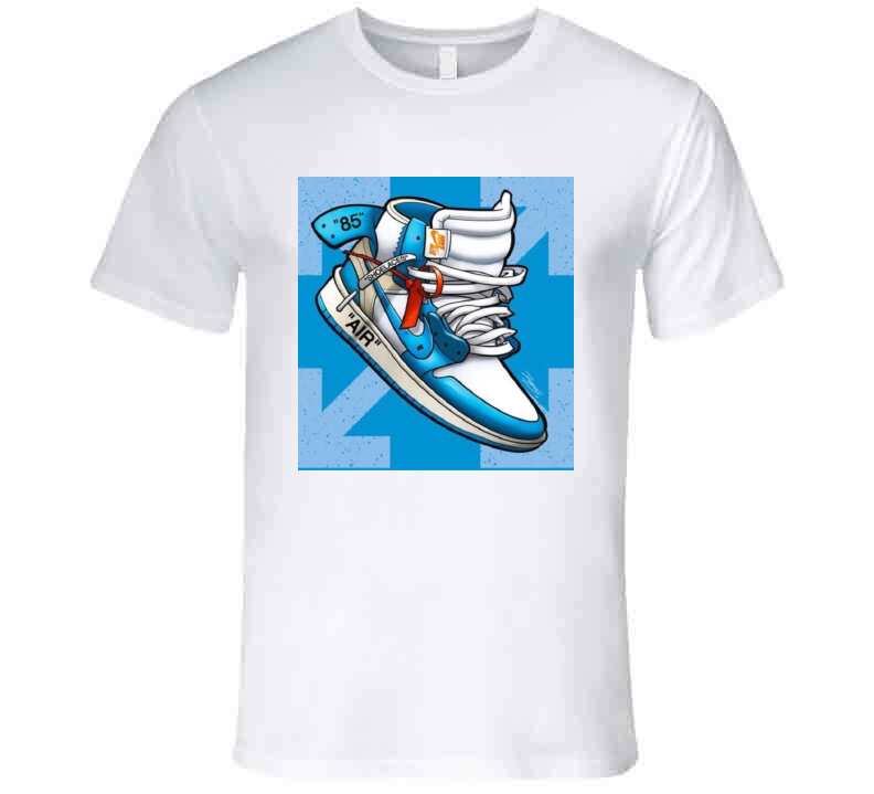 White N Blue J's T Shirt