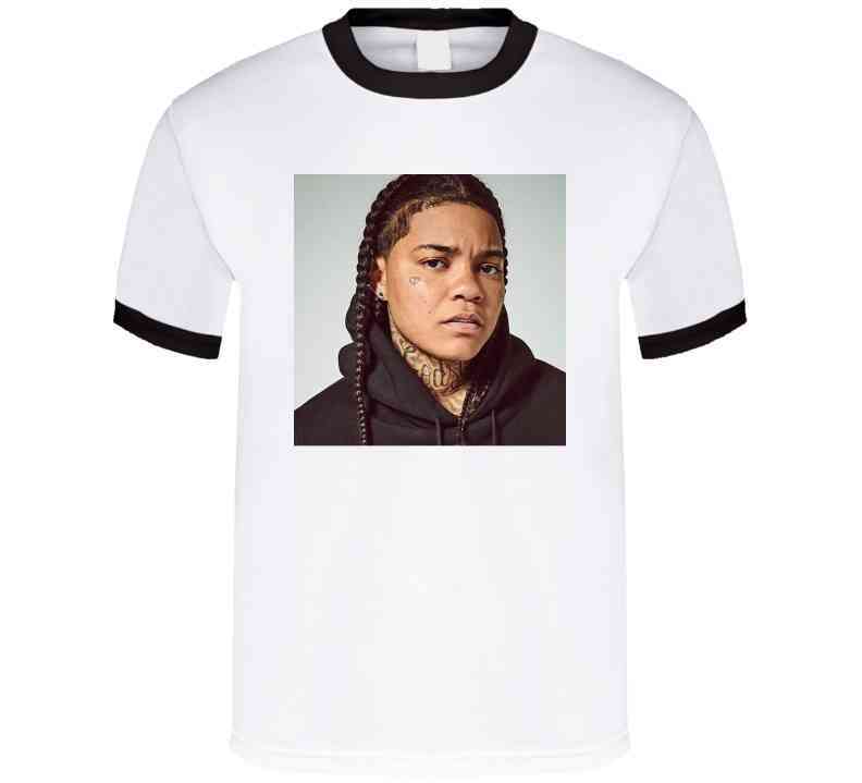 Young M A Black  T Shirt