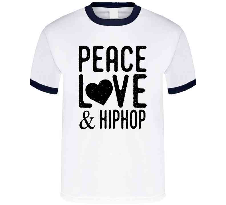 Peace Love And Hiphop Ladies T Shirt