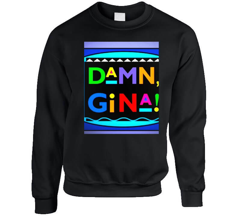 Damn Gina Original Black T Shirt