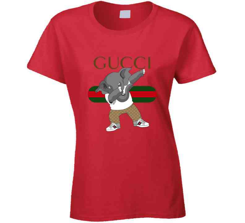 Elephant G's ( Red ) Ladies T Shirt