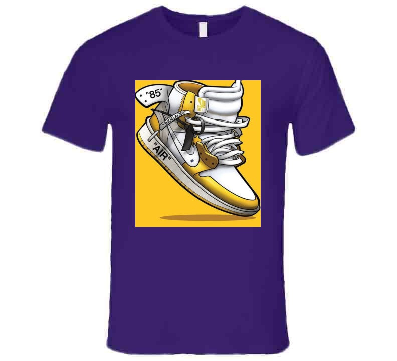 Purp N Gold J's  T Shirt