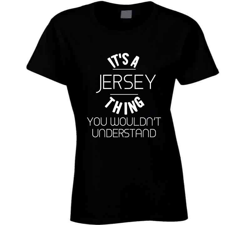 Its A Jersey Thing V-neck Tee Black  T Shirt