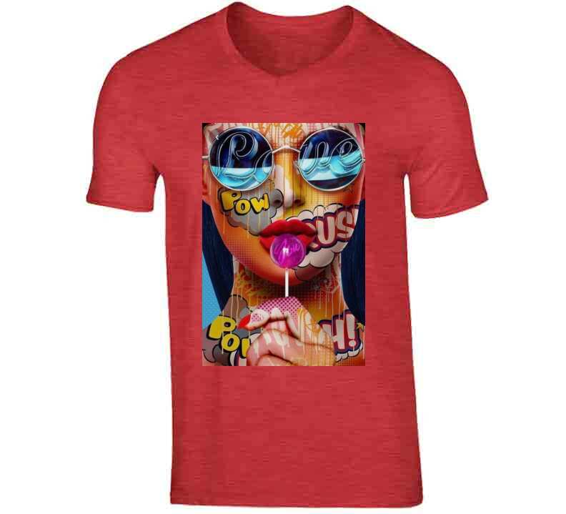 Retro Love Pop Red T Shirt