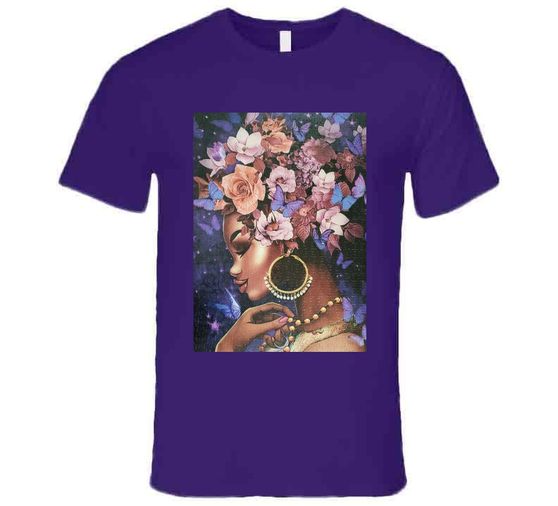 Purple Puzzle  Ladies T Shirt