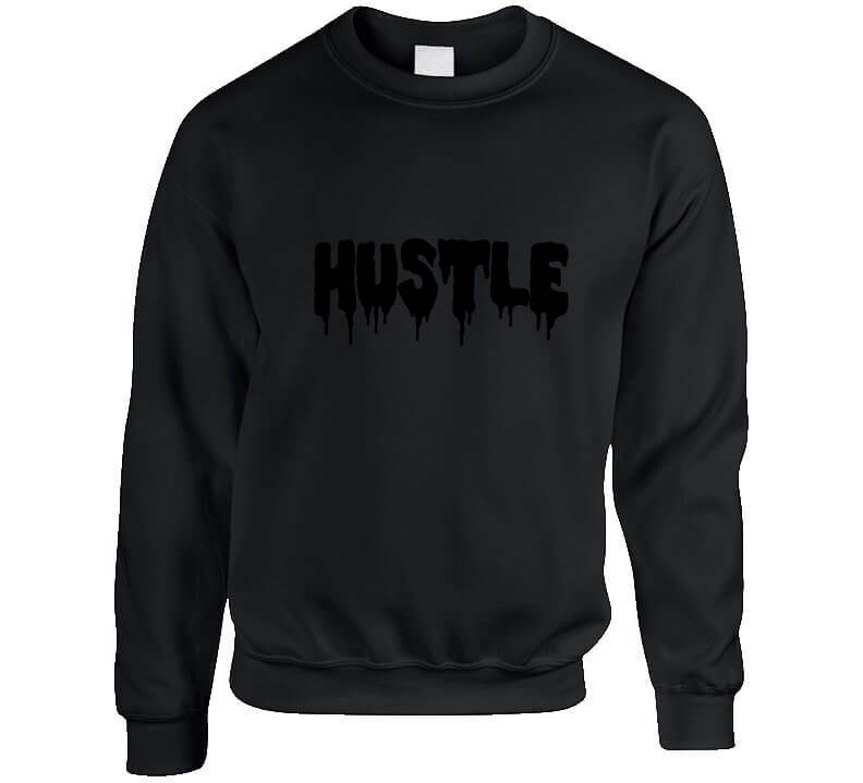 Hustle Drip Gray Sweatshirt Crewneck Sweatshirt