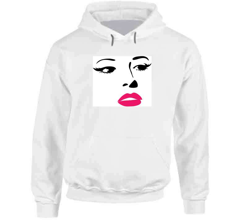 Pink Lips And Lashes Ladies T Shirt