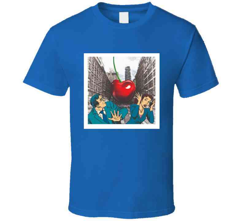 Cherry Attack ( Blue) Ladies T Shirt