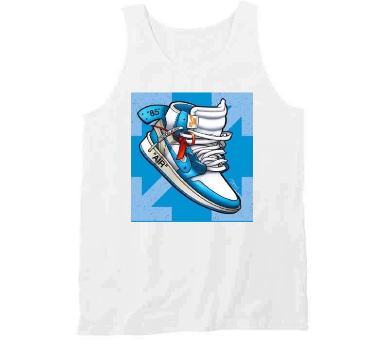 White N Blue J's T Shirt