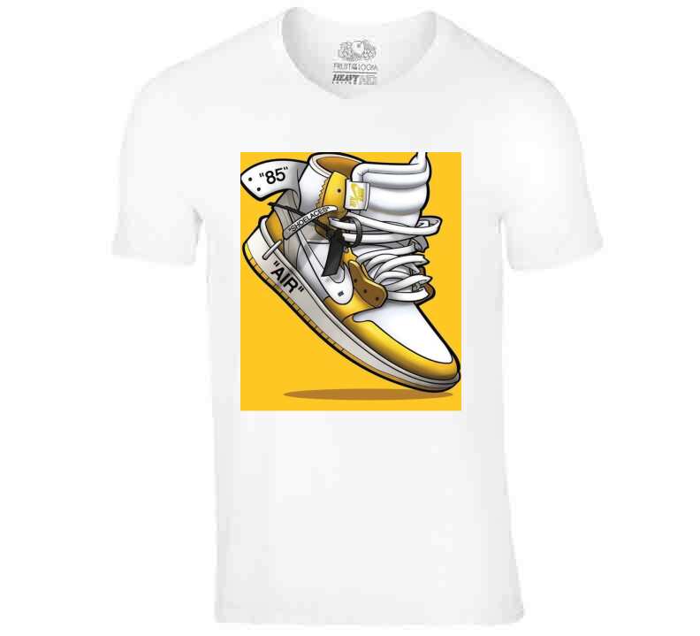 White N Gold J's T Shirt