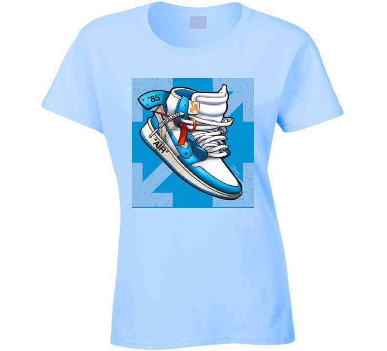 Baby Blue N Blue J's  T Shirt