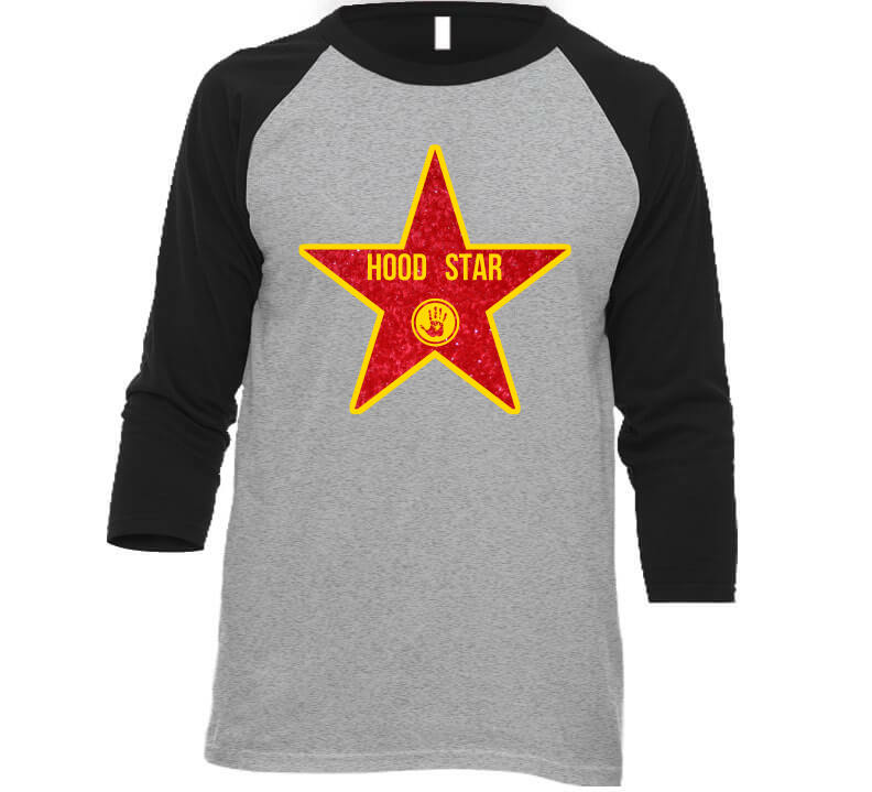 Hood Star (black)  T Shirt