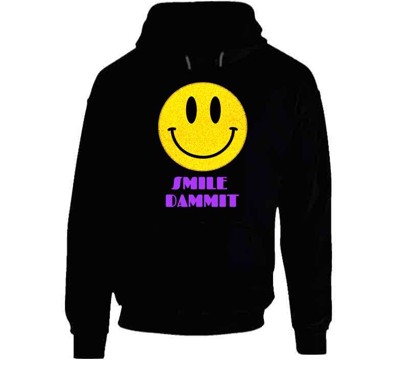 Smile Dammit Original Gold N Purp T Shirt