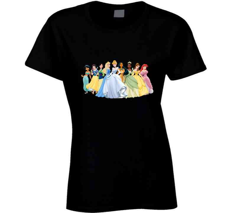 Real Life Princess Tee Black Ladies T Shirt