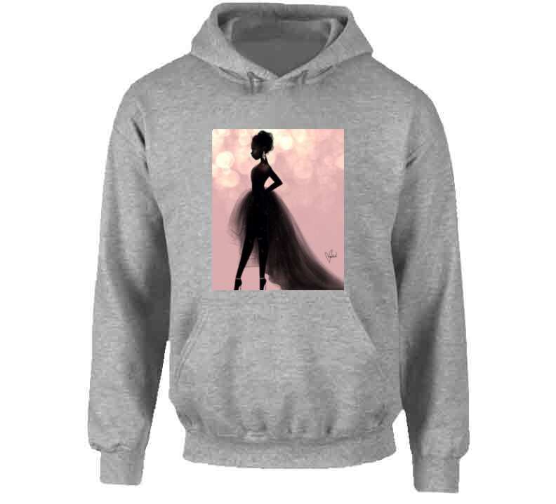 Elegant Lady Gray Ladies T Shirt