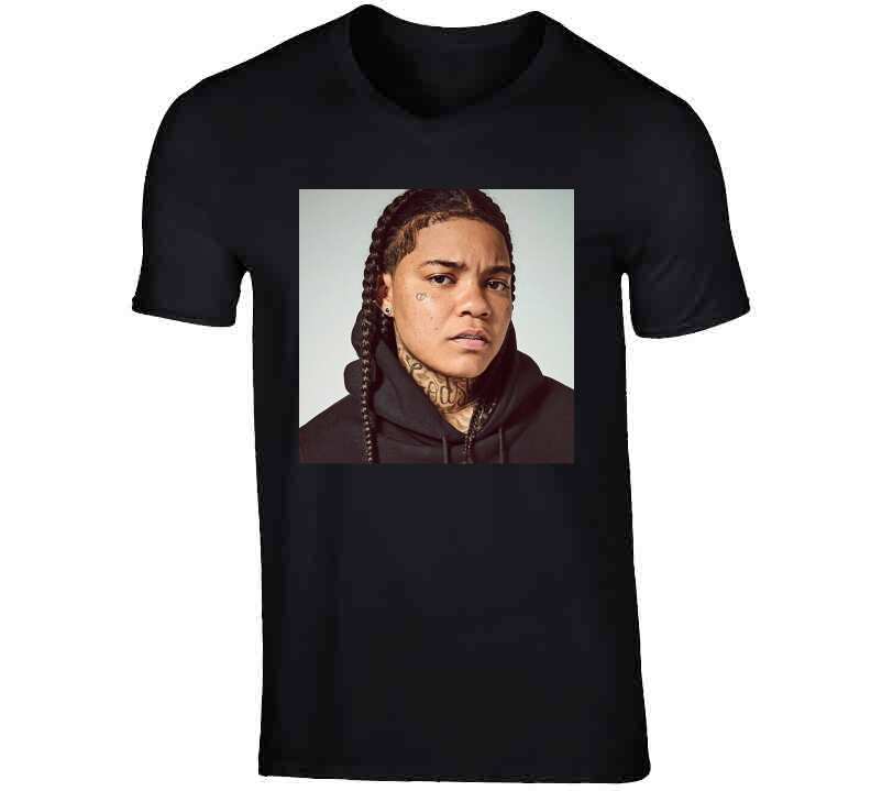 Young M A Black  T Shirt