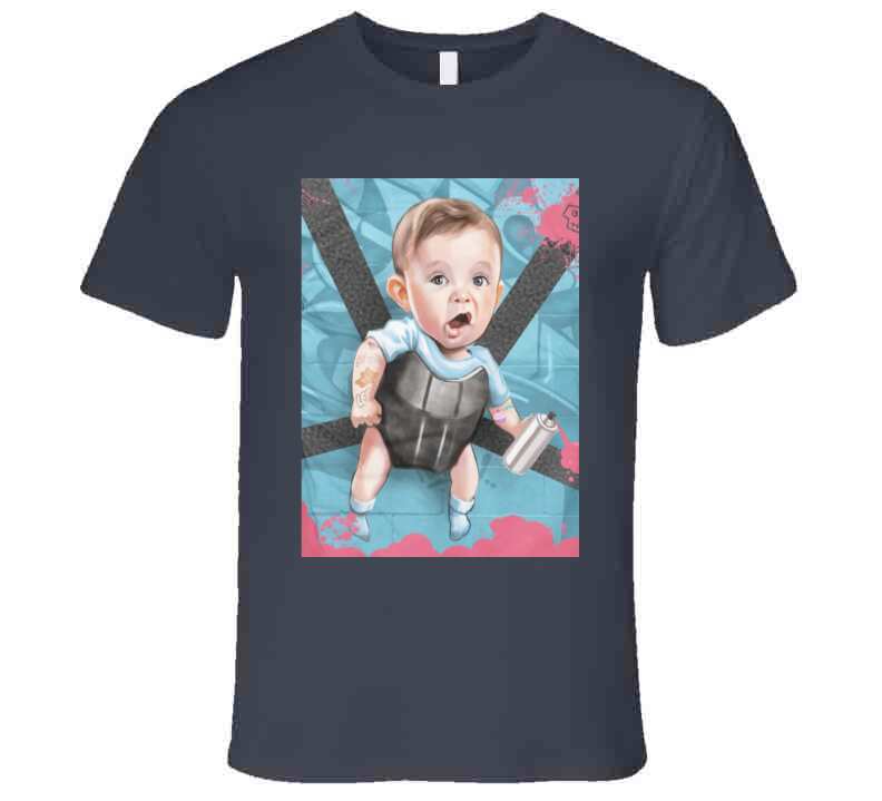 Hold On Baby Gray T Shirt