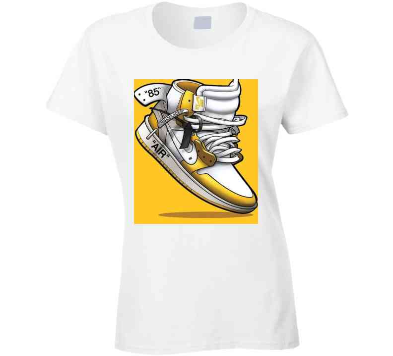 White N Gold J's T Shirt