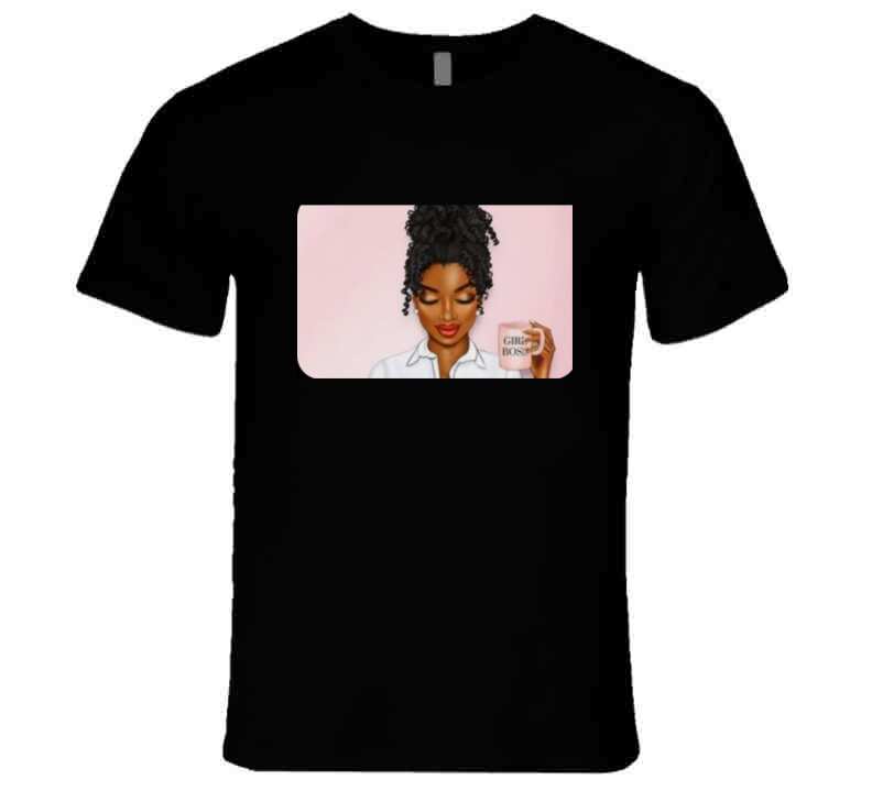 Girl Boss Pink &amp; Black  Ladies T Shirt