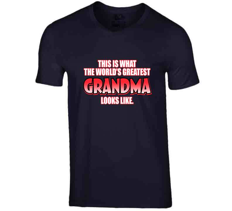 Greatest Grandma Navy Ladies T Shirt