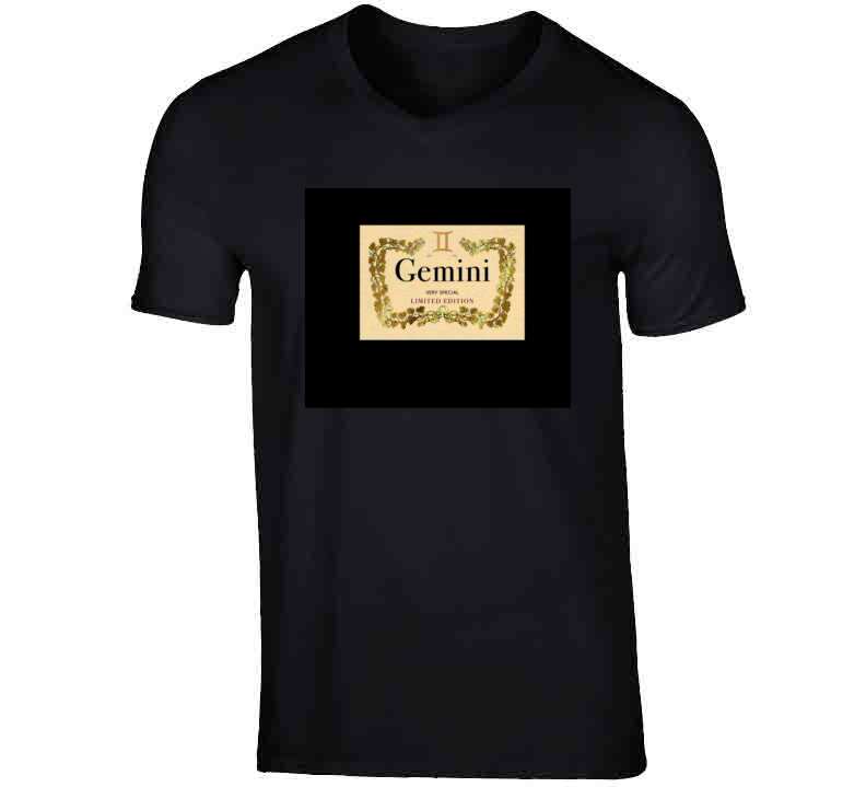 Gemini Brand Limited Black Tee T Shirt