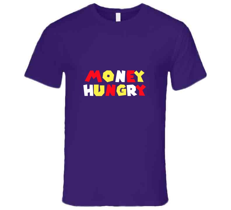 Money Hungry Purple T Shirt