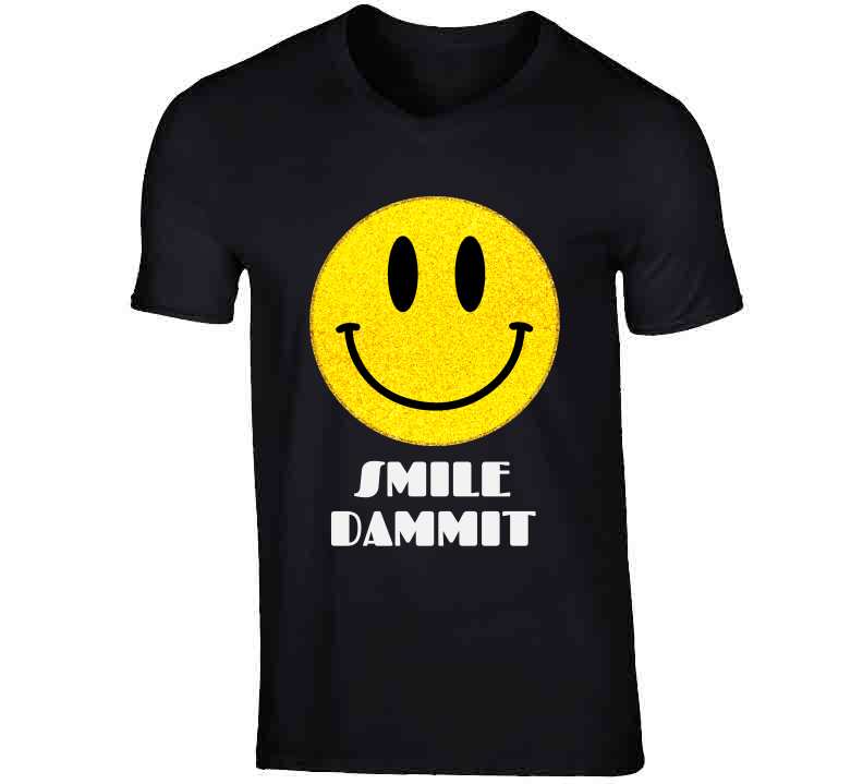 Smile Dammit Purple T Shirt