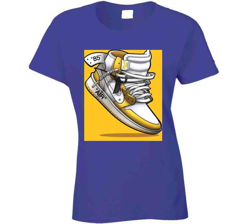 Purp N Gold J's  T Shirt