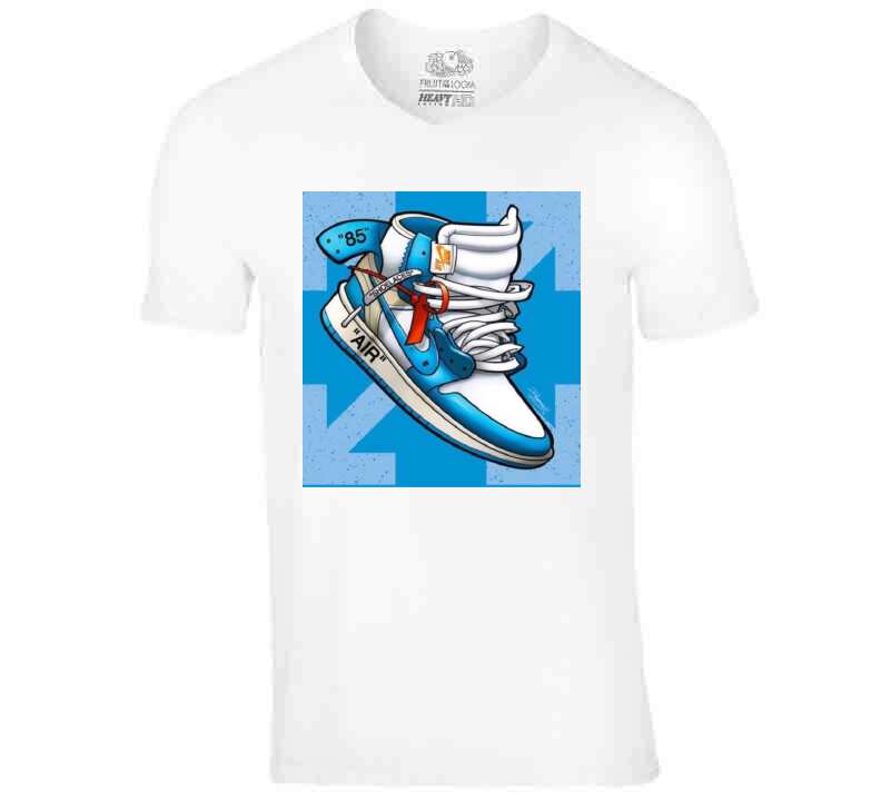 White N Blue J's T Shirt