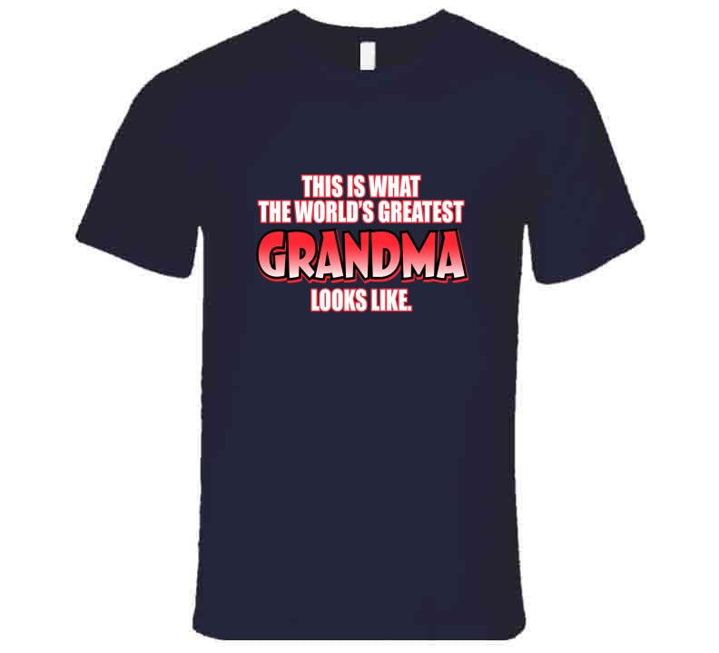 Greatest Grandma Navy Ladies T Shirt