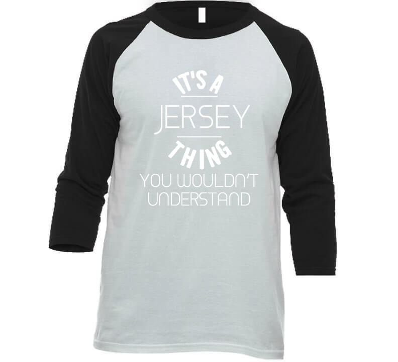 Its A Jersey Thing V-neck Tee Black  T Shirt