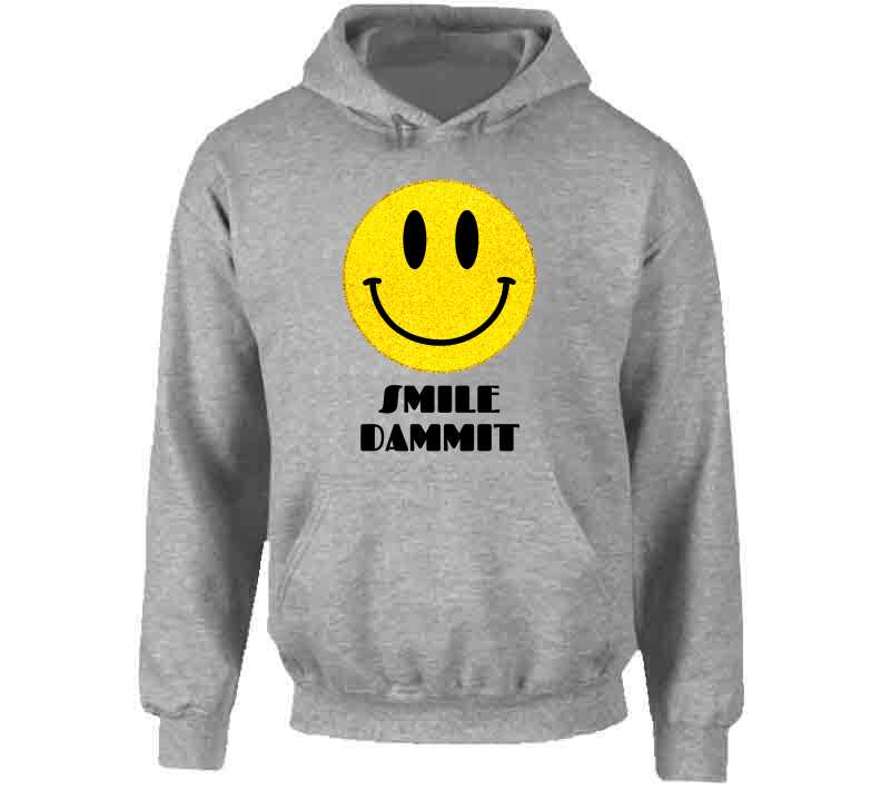 Smile Dammit Gray  T Shirt