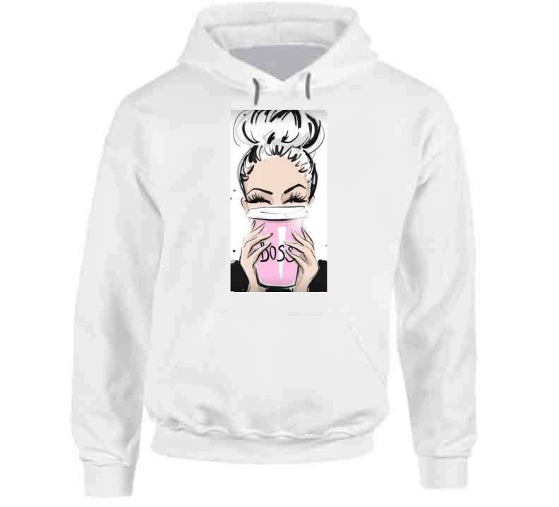 Boss Lady White Youth Hoodie