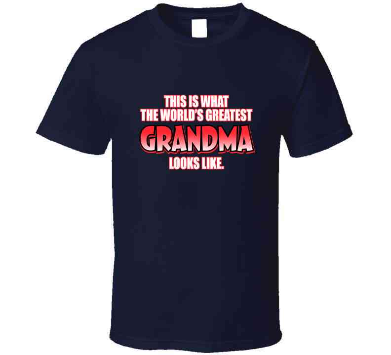 Greatest Grandma Navy Ladies T Shirt