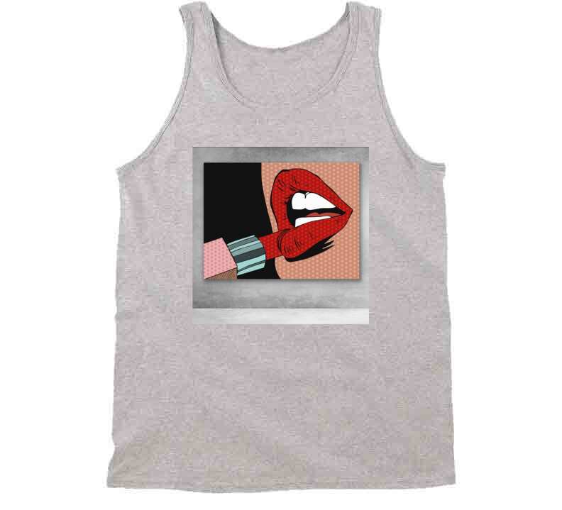 Lip Game - Gray Tanktop