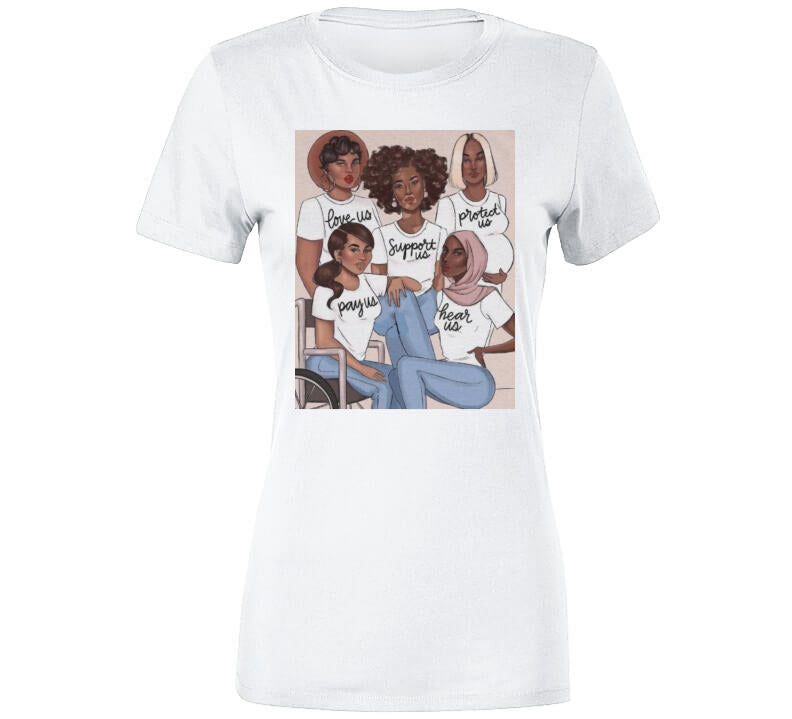 Sistas Tee White  T Shirt