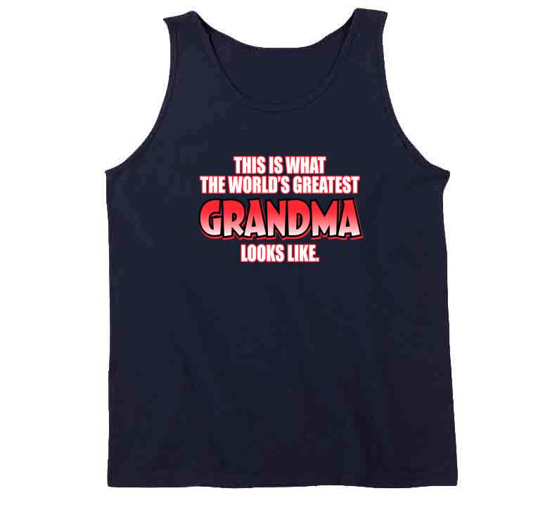 Greatest Grandma Navy Ladies T Shirt