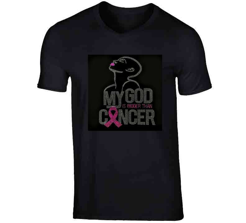 My God Is Bigger Than Cancer Pink Edition T Shirt