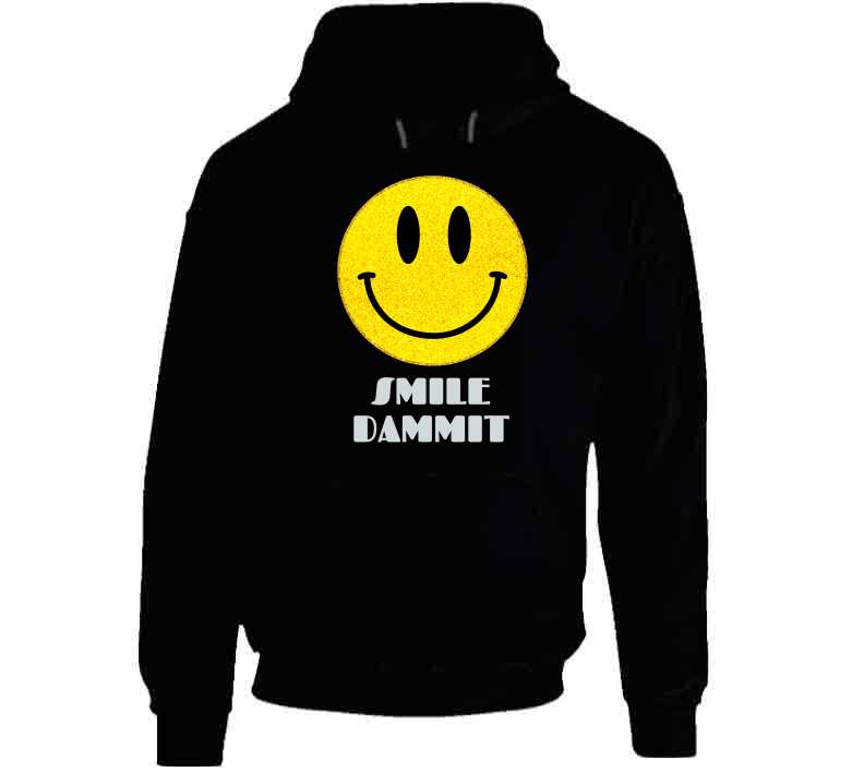 Smile Dammit Black  T Shirt