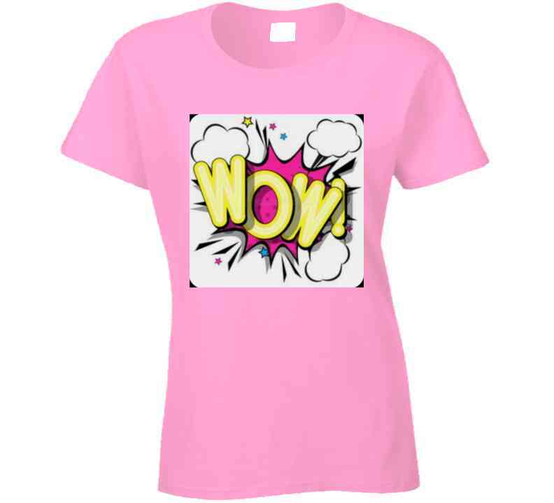 The Wow Tee Pink  T Shirt