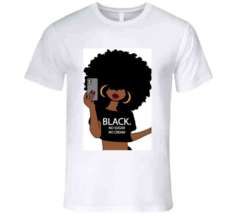 Black Coffee No Sugar- Black Tee  Tanktop