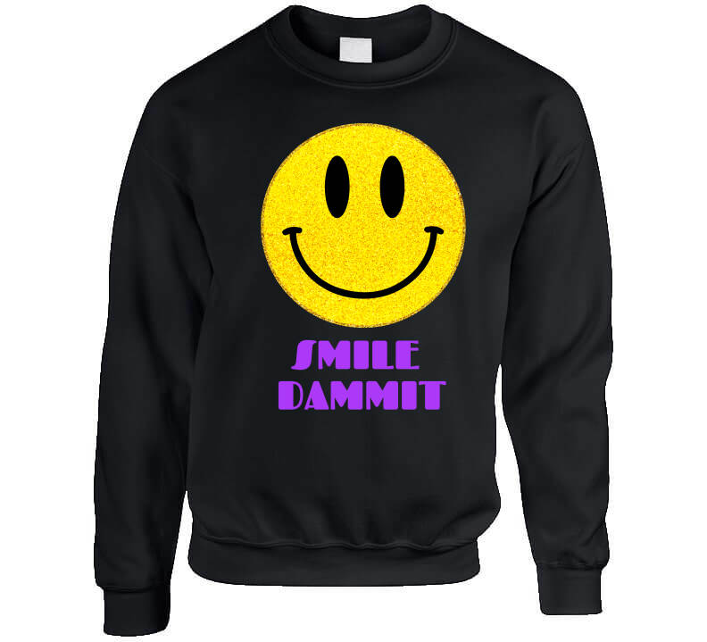 Smile Dammit Original Gold N Purp T Shirt