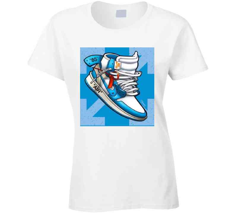 White N Blue J's T Shirt