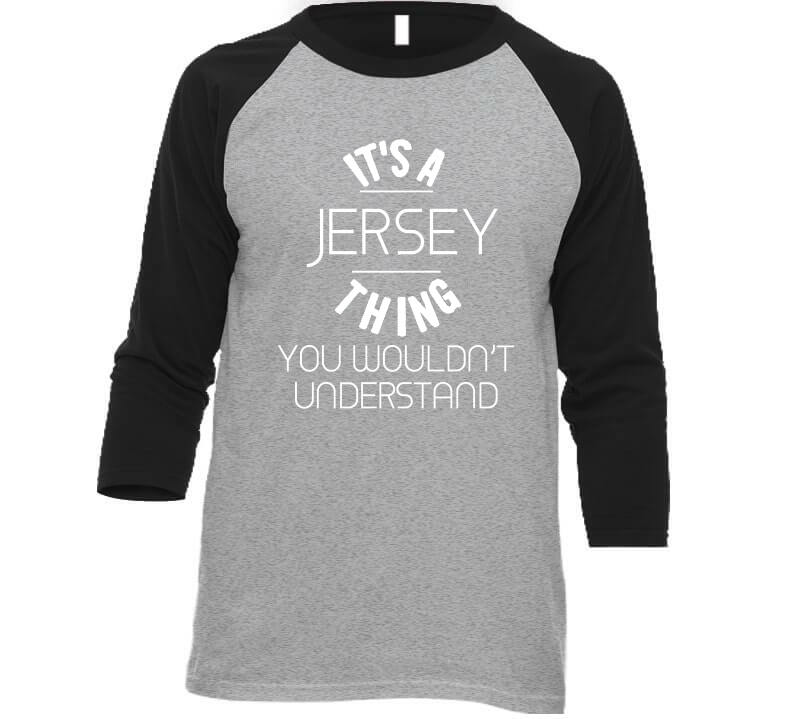 Its A Jersey Thing V-neck Tee Black  T Shirt