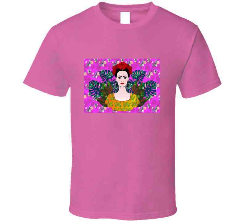 Pink Floral Fri Ladies T Shirt